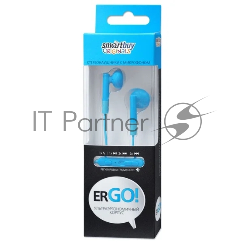 Универсальная мобильная гарнитура SmartBuy ERGO, синяя (SBH-520)