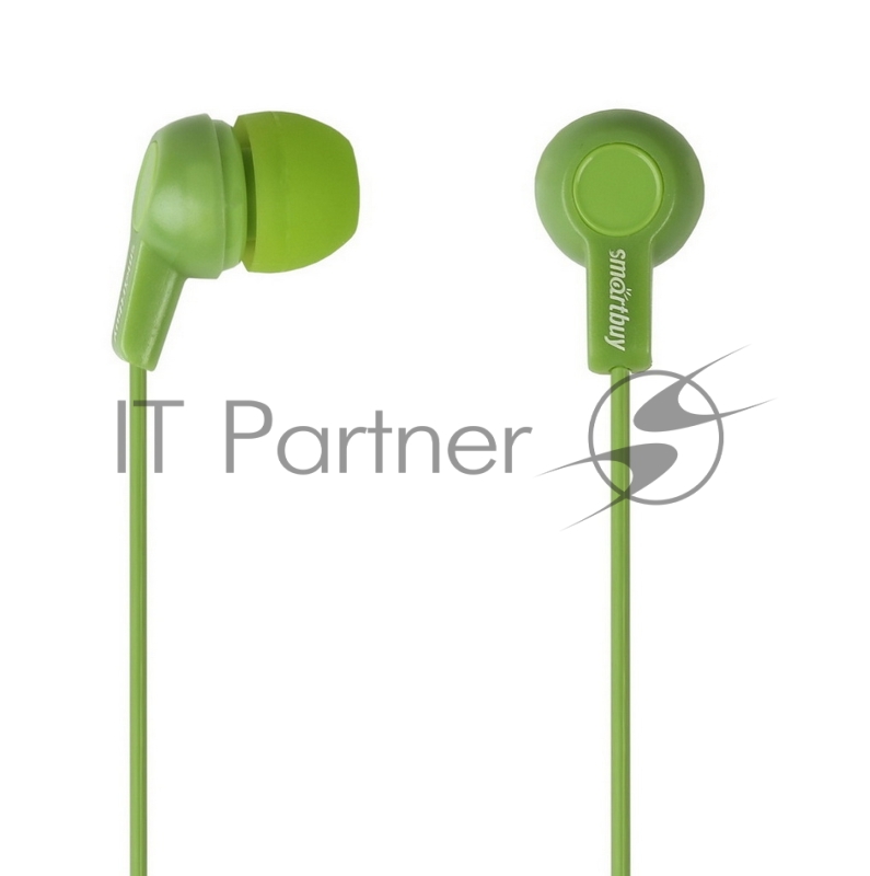 Внутриканальные наушники Smartbuy JAZZ, зеленые, 3 пары силиконовых вставок (SBE-720)/60