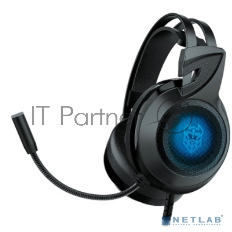 Гарнитура Qumo Odin GHS 0023, стереогарнитура, подсветка, USB+3,5 jacks