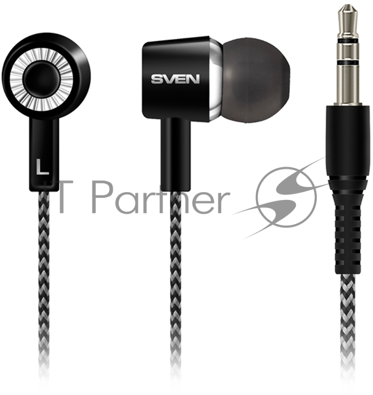 Внутриканальные стереонаушники SVEN E-109, черный-серый