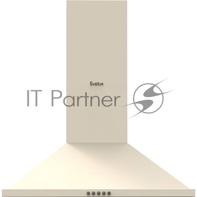 Вытяжка купольная, retro, 60 см, механический контроль, 3 скорости работы, производительность 690 м3/ч, бежевый, металл, галогенное освещение, 600х450х170-645 мм.