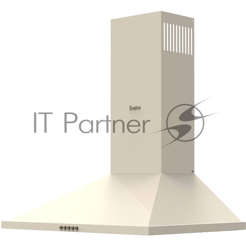 Вытяжка купольная, retro, 60 см, механический контроль, 3 скорости работы, производительность 690 м3/ч, бежевый, металл, галогенное освещение, 600х450х170-645 мм.