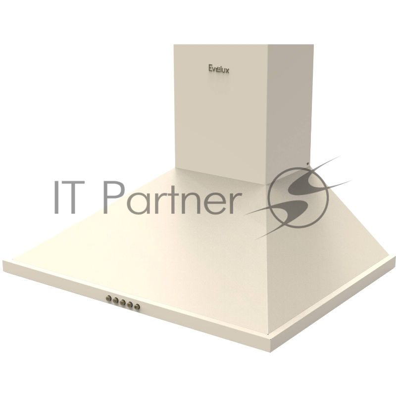 Вытяжка купольная, retro, 60 см, механический контроль, 3 скорости работы, производительность 690 м3/ч, бежевый, металл, галогенное освещение, 600х450х170-645 мм.