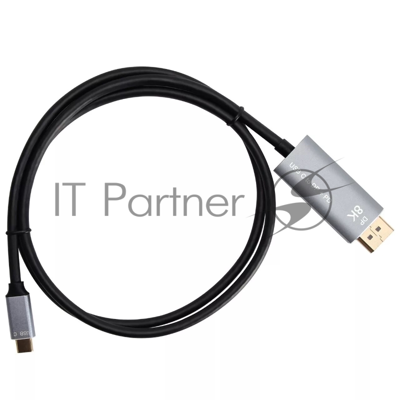 Кабель-адаптер USB Type-Cm --> DP1.4v (m) 8K@60Hz, PD 100W,1.8m , Alum Shell,VCOM <CU480MCPD-1.8M>