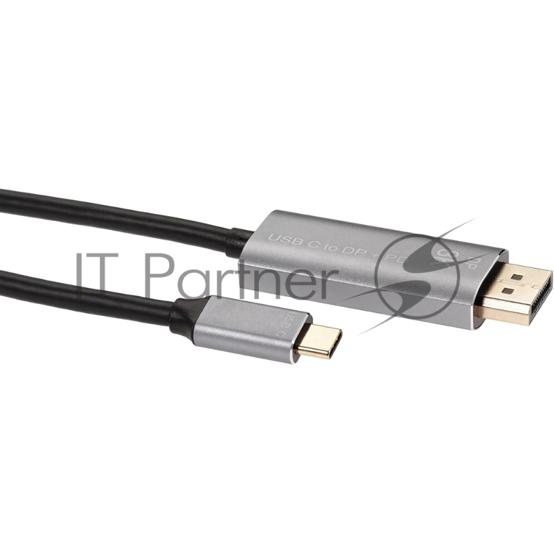 Кабель-адаптер USB Type-Cm --> DP1.4v (m) 8K@60Hz, PD 100W,1.8m , Alum Shell,VCOM <CU480MCPD-1.8M>