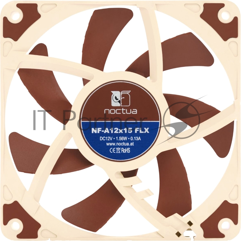 Вентилятор Noctua NF-A12x15 FLX 120x120x15 мм, 950/1400/1850 об/мин, 24 дБА (100099)