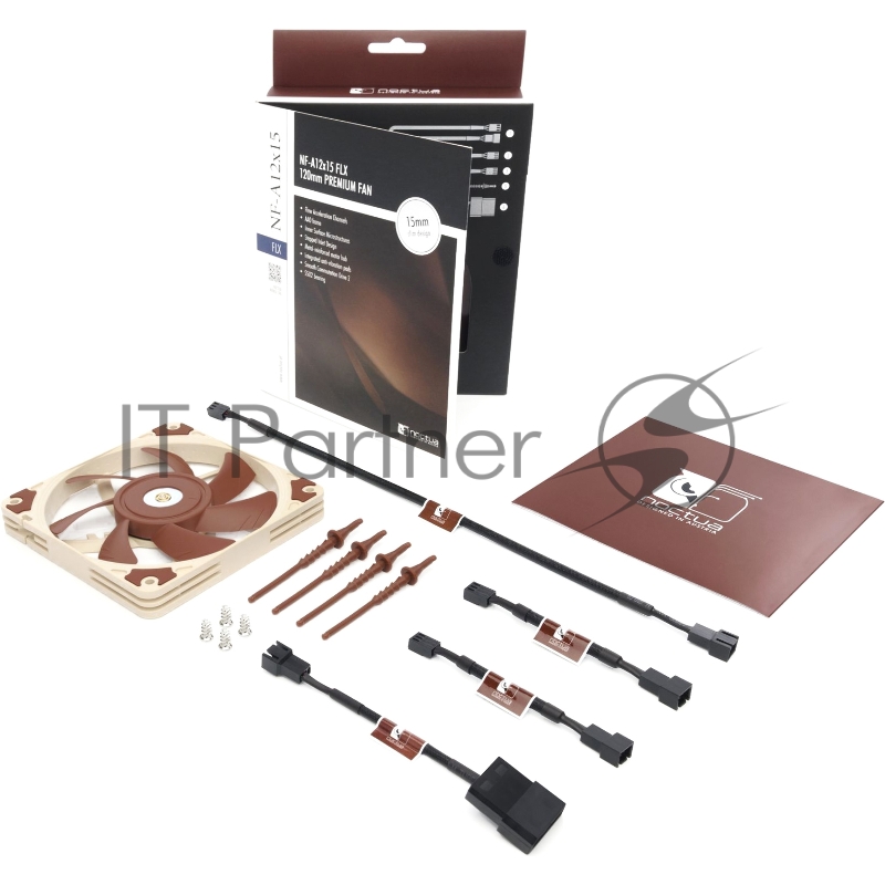 Вентилятор Noctua NF-A12x15 FLX 120x120x15 мм, 950/1400/1850 об/мин, 24 дБА (100099)