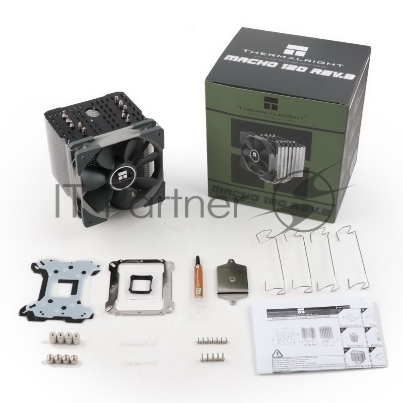 Кулер для процессора Thermalright Macho 120 Rev.B, высота 150 мм, 600-1800 об/мин, 19-25 дБА, PWM (001717)