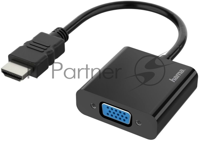 Адаптер Hama H-200343 00200343 HDMI (m) VGA (f) 0.15м черный