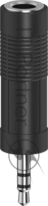 Адаптер аудио Hama H-205196 Jack 3.5 (m)/Jack 6.3 (f) черный (00205196)