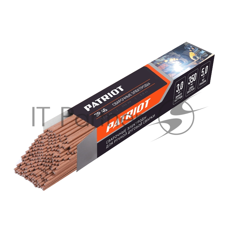 Электроды сварочные PATRIOT, марка ЭР 46, диам. 3,0мм, длина 350мм, уп. 5кг
