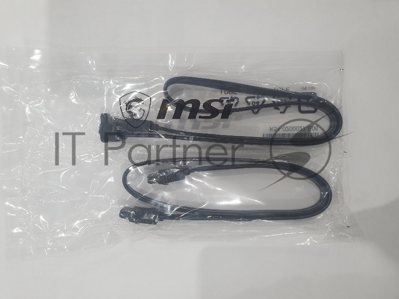 Комплект кабелей Sata MSI (Кабель Sata 6Гбит/с, защелка, 0.45м + Кабель Sata 6Гбит/с, защелка, 0.45м угловой )