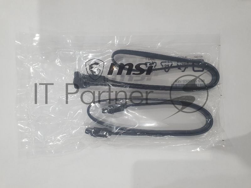 Комплект кабелей Sata MSI (Кабель Sata 6Гбит/с, защелка, 0.45м + Кабель Sata 6Гбит/с, защелка, 0.45м угловой )