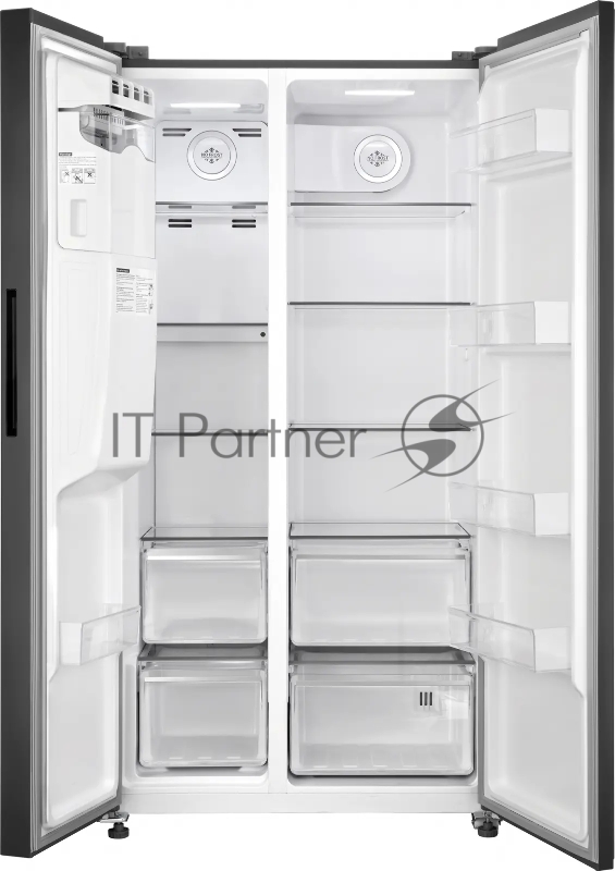 Холодильник Weissgauff WSBS 697 NFBX Inverter Ice Maker черный (двухкамерный)