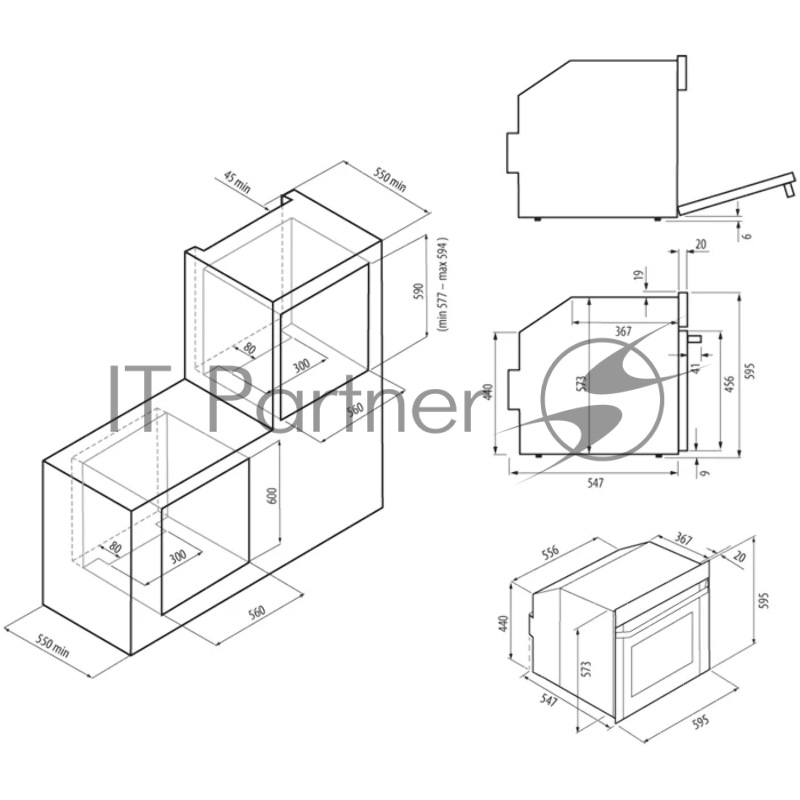 Электрический духовой шкаф KRONA STEFANO 60 IX