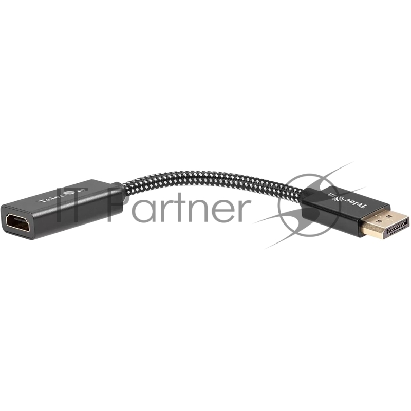 Адаптер DP-M --> HDMI-F 4K@120Hz, 8K@30Hz, оплетка, 0.15м Telecom (TA660)