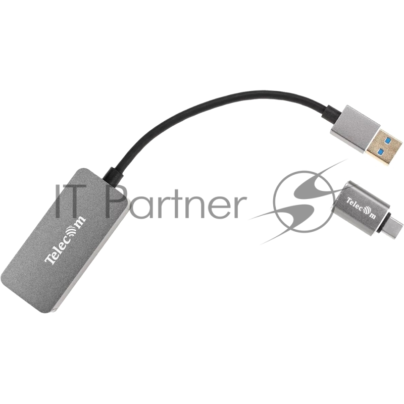 Кабель-переходник USB 3.0-->RJ-45 2.5G Ethernet, and TypeC адаптер 0.15м Telecom <TU325M>