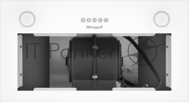 Вытяжка встраиваемая Weissgauff Arum 600 PB White Enamel белый управление: кнопочное (1 мотор)