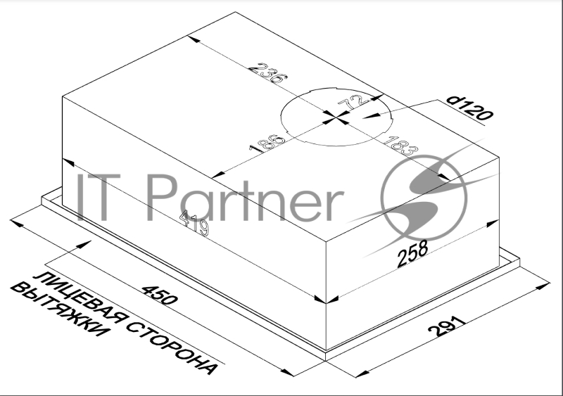 Вытяжка Weissgauff BOX 455 Inox