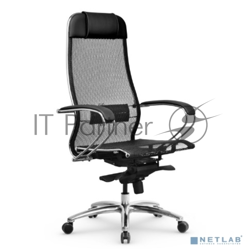 Кресло офисное МЕТТА SAMURAI S-1.04, сверхпрочная ткань-сетка, черное