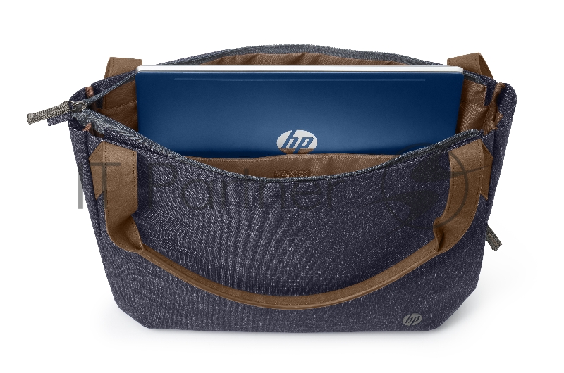 Сумка для ноутбука 14 HP RENEW Tote синий/коричневый пластик женский дизайн (1A217AA)