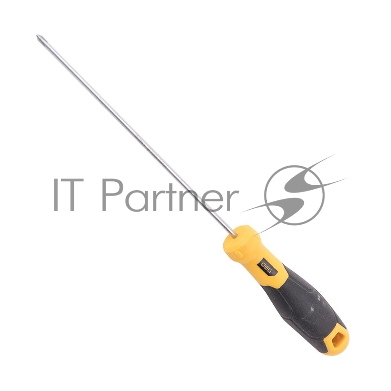 Крестовая отвертка Deli DL633150 PH0x150мм Материал: CR-V. Двухкомпонентная ручка. Хромированная.