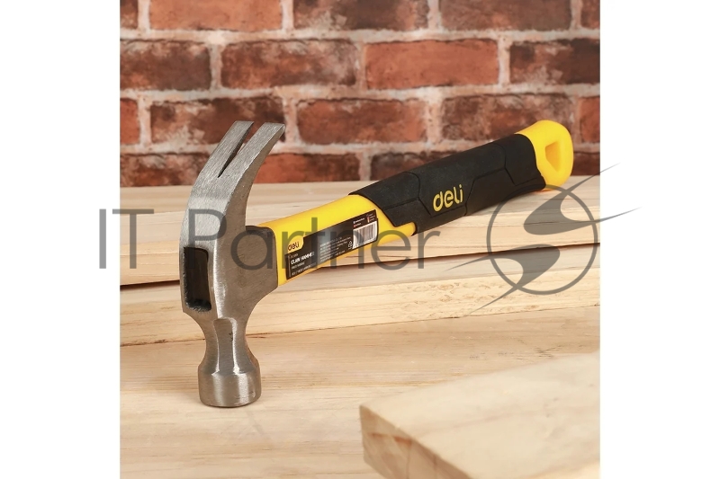 Молоток-гвоздодер Deli DL5001 250 гр Фибергласовая рукоять.