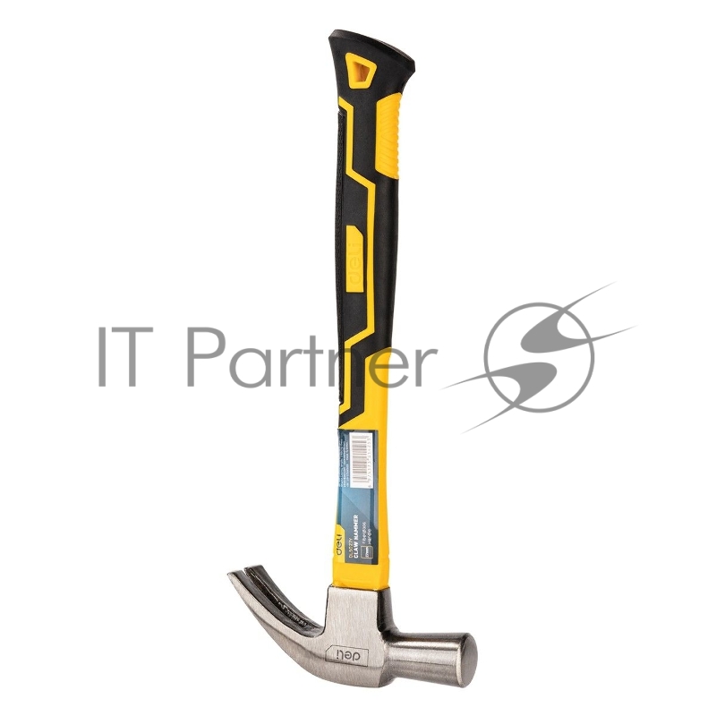 Молоток-гвоздодер Deli DL5027Y 500 гр Фибергласовая рукоять.