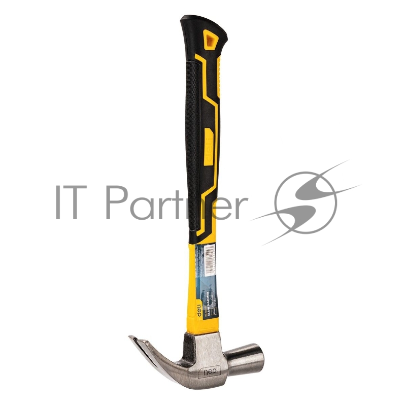 Молоток-гвоздодер Deli DL5027Y 500 гр Фибергласовая рукоять.