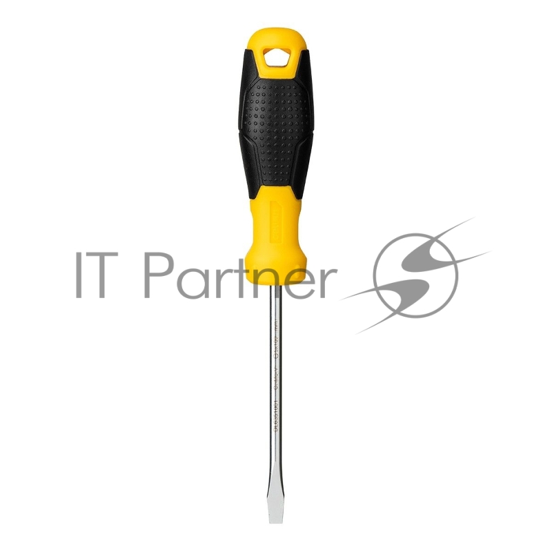 Шлицевая отвертка Deli DL6351001 5х100мм Материал: CR-V. Двухкомпонентная ручка. Хромированная.