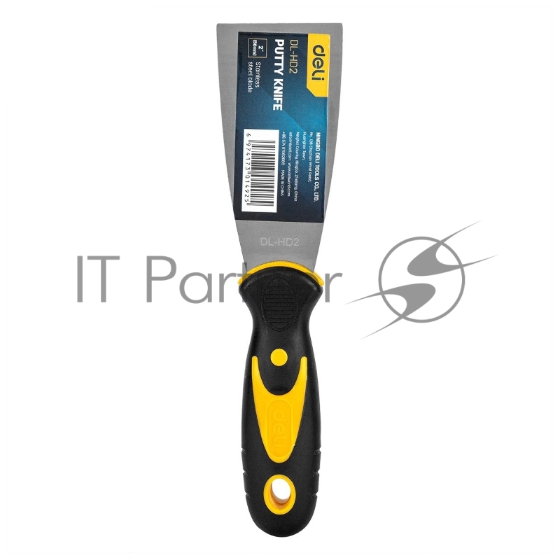 Шпатель Deli DL-HD2 50мм Размер: 50 мм. Длина 12 мм. Нержавеющая сталь.