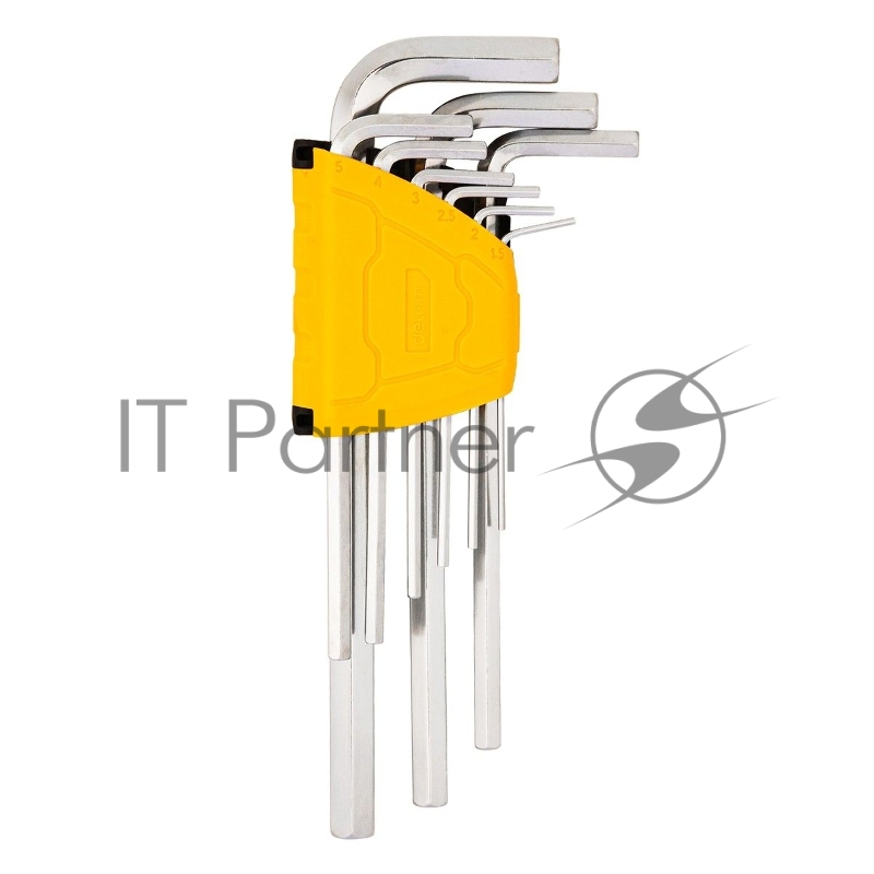 Набор шестигранных ключей Deli DL3590 9 шт. Размер: 1,5-10 мм. Материал: Cr-V. Хромированный.