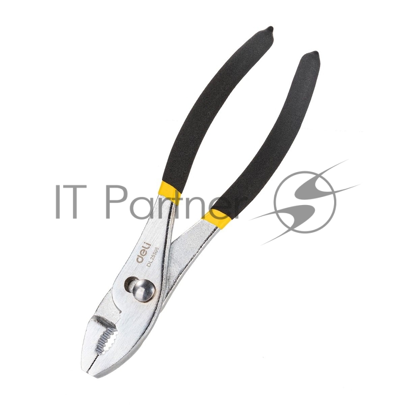 Пассатижи переставные двухдиапазонные Deli DL25508 8 Размер: 8 дюймов. Высококачественная углеродистая сталь. Хромированный. Двухкомпонентная ручка.