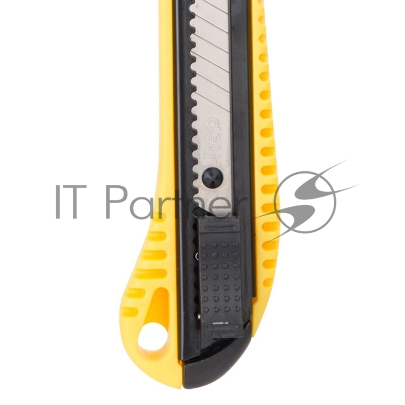 Технический нож Deli DL003 18мм SK5. 2-ступенчатое лезвие. Ударопрочный корпус. Кнопка автоматической блокировки.