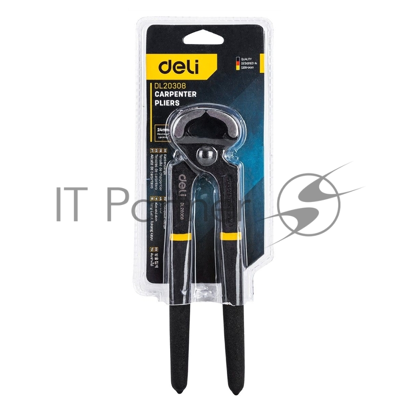 Столярные клещи Deli DL20308 8 Высоко углеродистая сталь. Двухкомпонентная ручка. Максимальное открытие: 24 мм.