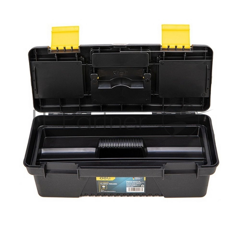 Ящик для инструментов Deli DL432417 380 х 200 х 180 мм Размер: 17 дюймов. Материал: полипропилен.