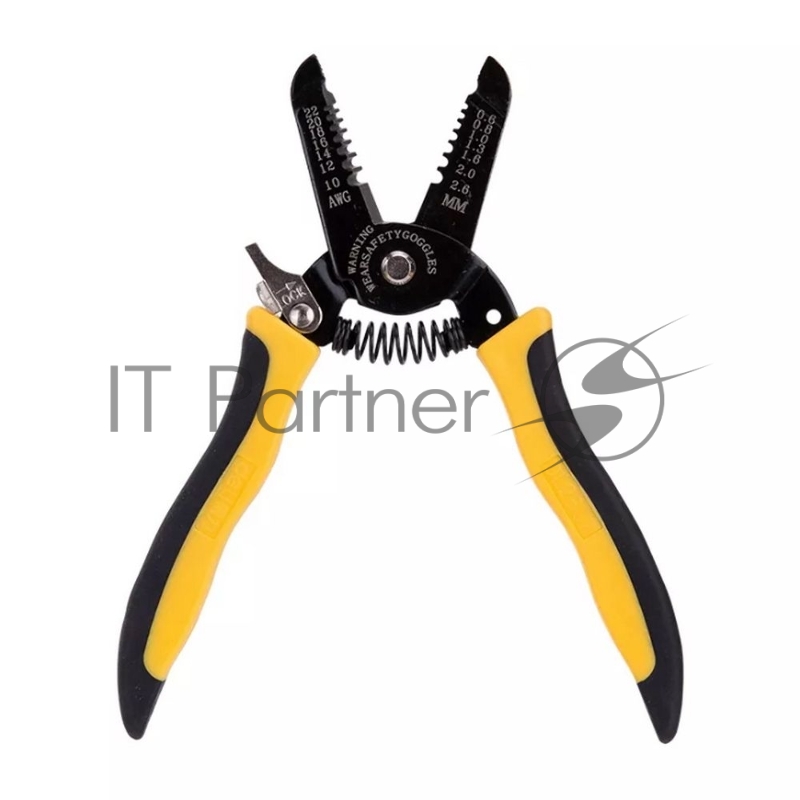 Стриппер многофункциональный Deli DL2607 0,6-2,6мм Размер: 7 дюймов. Диапазон зачистки: 0,6-2,6 мм. Лезвие из материала 50# с черной отделкой. PP+TPR погружная ручка. Пружина с автоматическим возвратом. 2 в 1 инструмент для зачистки проводов и кусачк