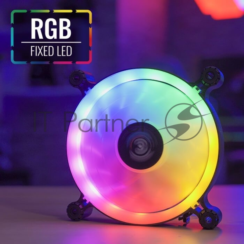 Вентилятор Aerocool Spectro 12 120x120mm 4-pin (Molex)20dB 140gr LED Ret