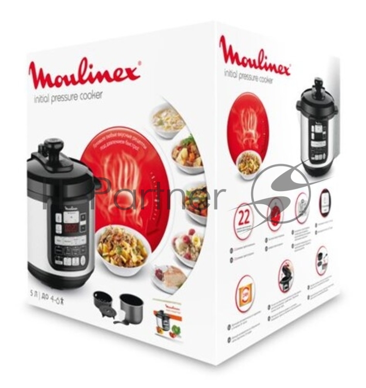 Мультиварка-скороварка Moulinex CE620D32 5л 1000Вт серебристый/черный