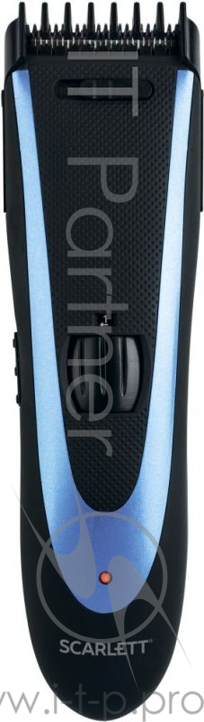 Машинка для стрижки Scarlett SC-HC63C59 черный/синий (насадок в компл:4шт)