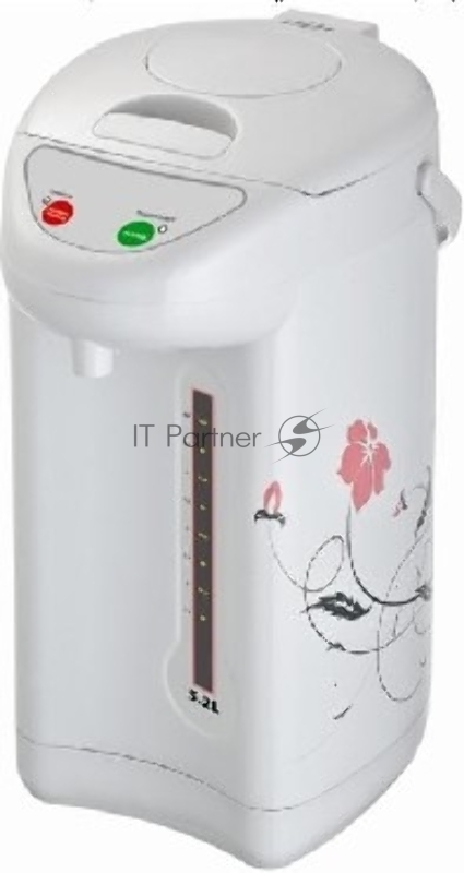 Термопот BRAVO TL-40F (объем 4,0л, мощность 800Вт, поворот на 360 градусов, внутреняя емкость из нерж. Стали, функция повторного кипячения, 3 способа подачи воды, внешний корпусбелая эмаль)