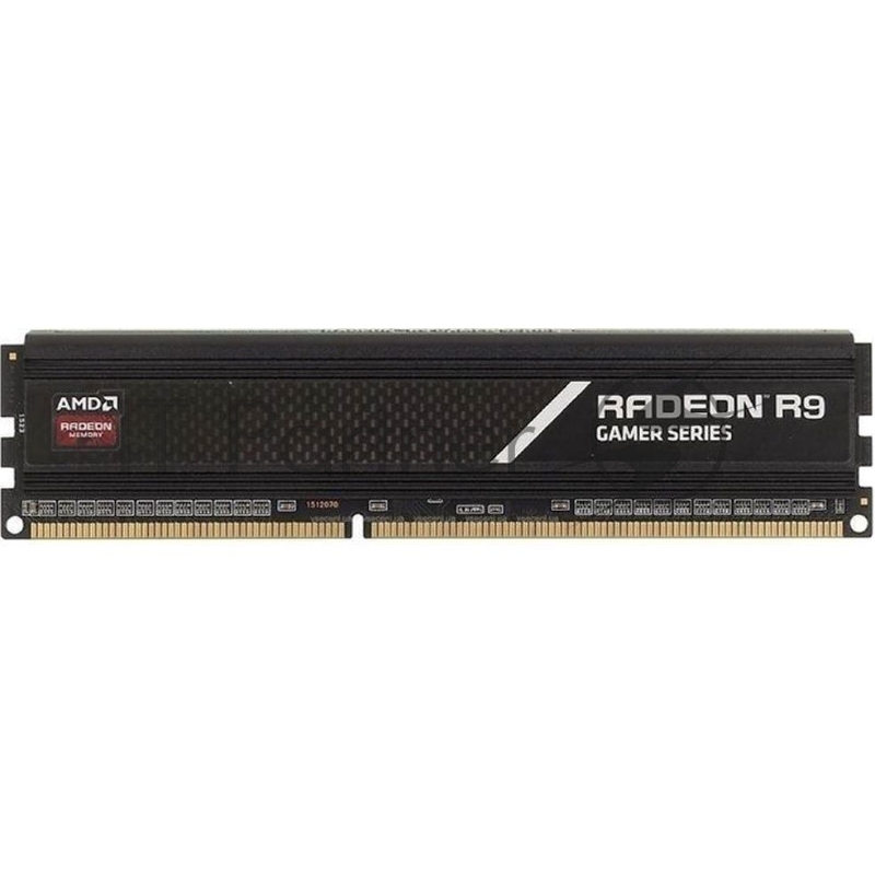 Оперативная память 16GB AMD Radeon™ DDR4 4000 DIMM R9 Gamers Series Black Gaming Memory R9S416G4006U2S Non-ECC, CL19, 1.35V, Heat Shield, RTL