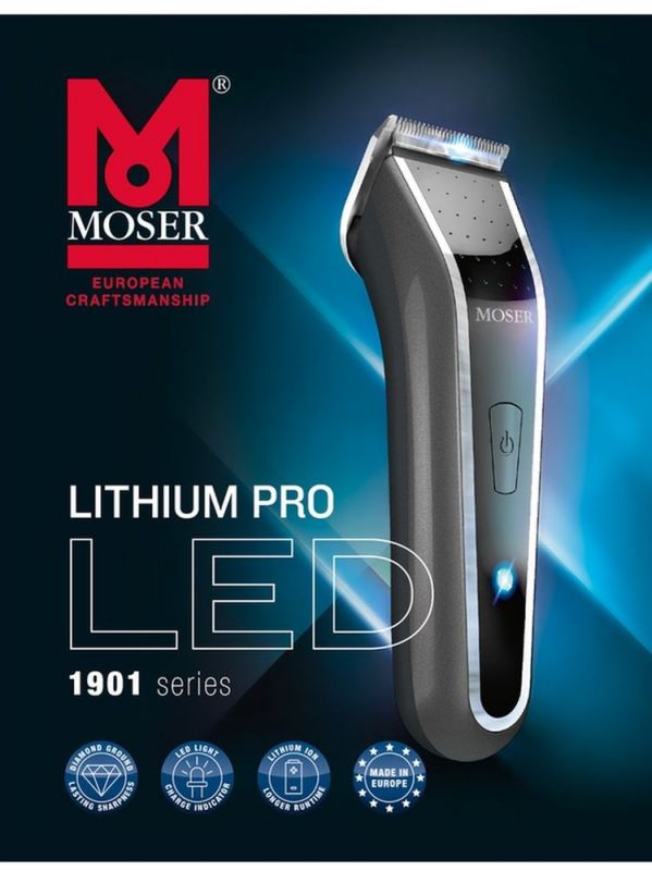 Машинка для стрижки Moser Lithium Pro LED серебристый