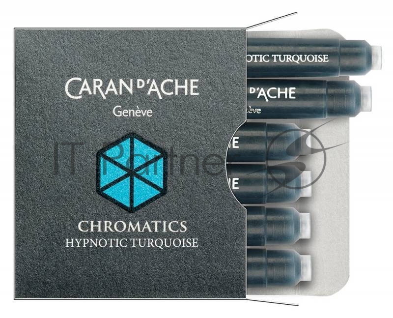 Картридж Carandache CHROMATICS Hypnotic Turquoise (8021.191) для перьевых ручек (упак.:6шт)