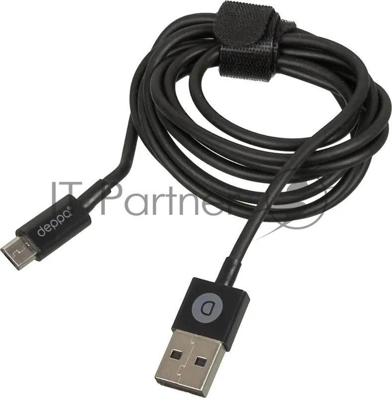 Кабель DEPPA 72103, 1.2м, черный