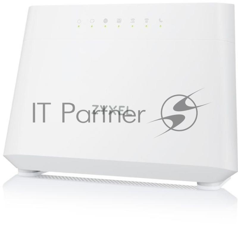 Гигабитный Wi-Fi маршрутизатор Zyxel EX3301-T0, AX1800, Wi-Fi 6, MU-MIMO, EasyMesh, 802.11a/b/g/n/ac/ax (600+1200 Мбит/с), 1xWAN GE, 4xLAN GE, 2xFXS, 1xUSB2.0 (нет поддержки PPTP/L2TP)