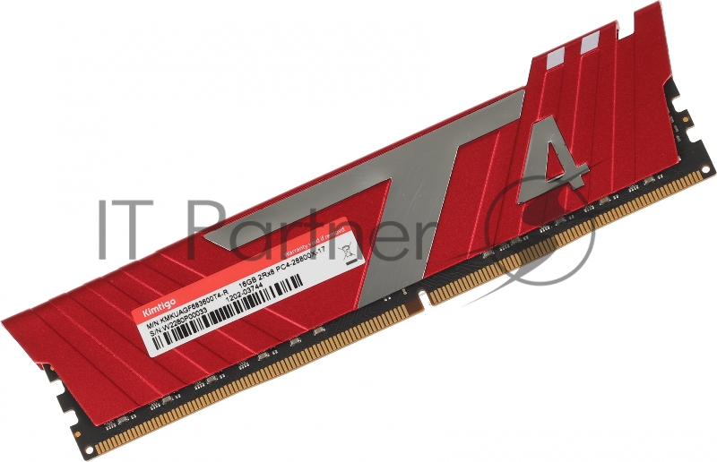 Память DDR4 16Gb 3600MHz Kimtigo KMKUAGF683600T4-R RTL PC4-21300 CL19 DIMM 288-pin 1.2В single rank