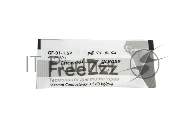 Термопаста Термо паста Gembird FreeZzz GF-01-1.5P для радиаторов, 1,5гр, пакет