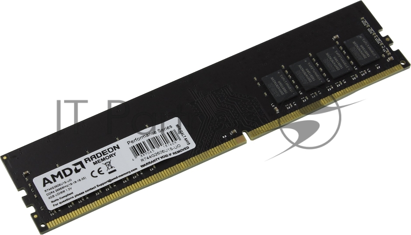 Модуль памяти AMD Radeon™ DIMM DDR4 4GB 2666 (R744G2606U1S-UO) Performance Series, 1.2V, Non-ECC, CL16, Bulk