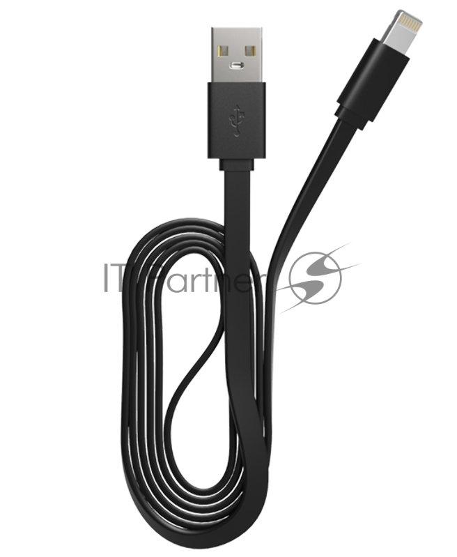 Кабель Maxvi MC-03F black USB-A - Lightning, 2A Описание: Плоский кабель, ток макс. нагрузки 2А, макс. напряжение 5V стандарт USB 2.0 длина 1м, материал PVC, черный